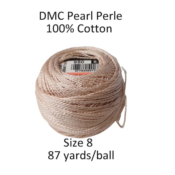 DMC Pearl/Perle Cotton Thread Ball - Size 8 87 yards 100% Cotton, Hand Embroidery Choose a color