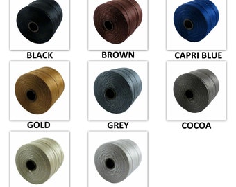 S-Lon Superlon TEX 70 MICRO Cord Twist Nylon Beading Crafting Cord (Thin cord)