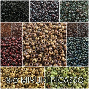 8/0 22 g Miyuki Japanese Round Seed Beads 4506-4517 - Choose Color-