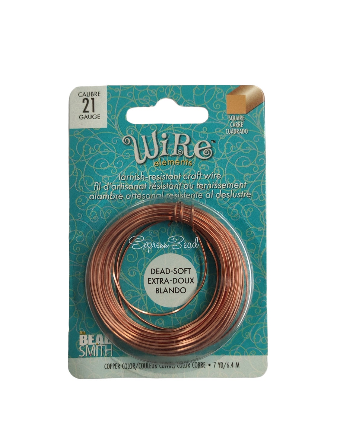 SQUARE -copper- Craft Wire Beadsmith Soft Tempered 18-21 Gauge - Etsy