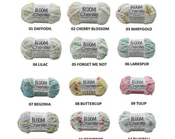 Premier BLOOM CHENILLE Yarn 3.5oz 87 yds Choose color