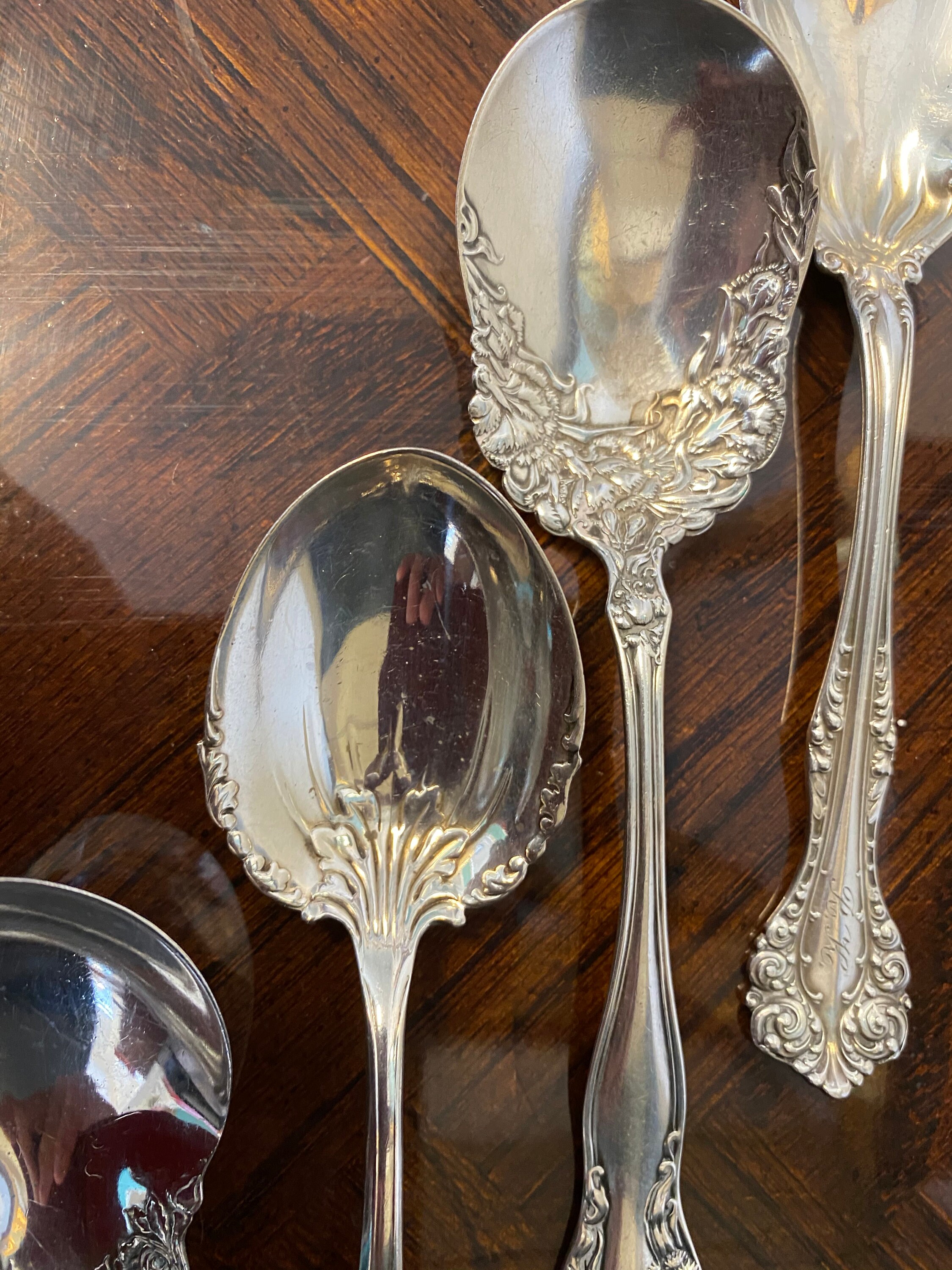 Antique Sterling Silver Brand Named Sugar Spoons 4 Etsy