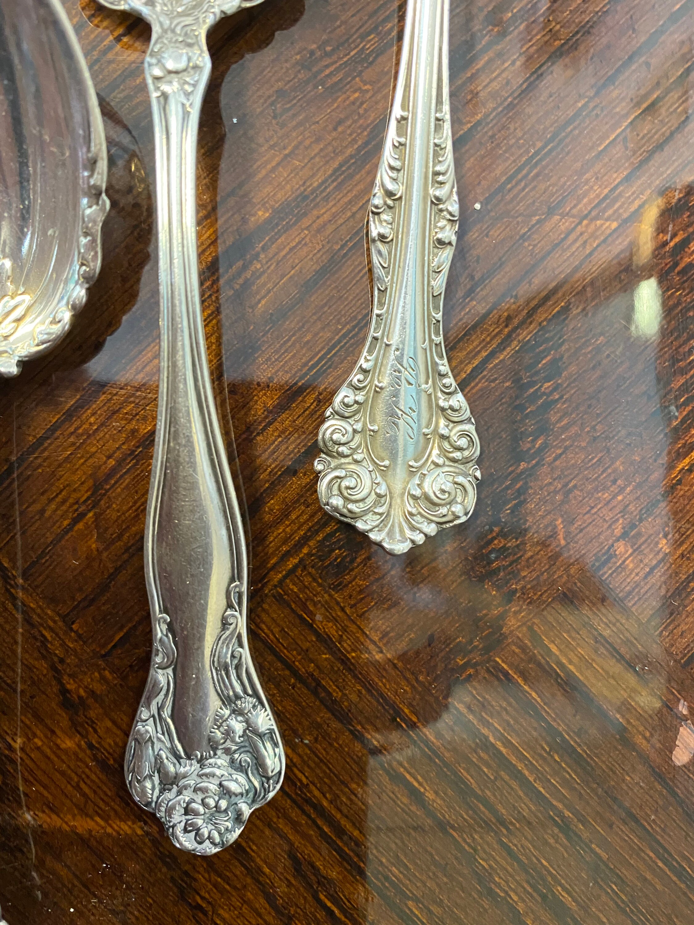 Antique Sterling Silver Brand Named Sugar Spoons 4 Etsy