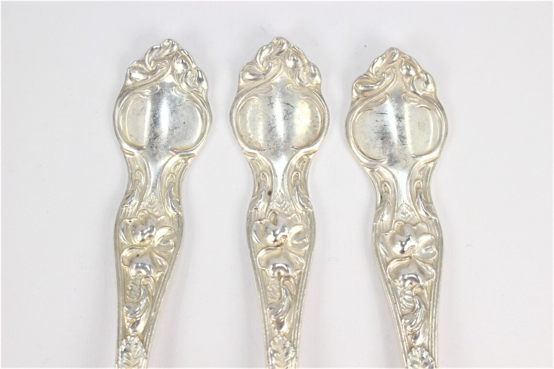 Vintage Sterling Silver Wallace Violet Ice Tea Spoons 3 Etsy