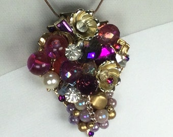 Bridgerton Style Necklace/ Named “Penelope”/ Lady Whistdown/ Vintage Inspired/ One of a Kind/ Custom Made Necklace/ Statement Necklace/Bling
