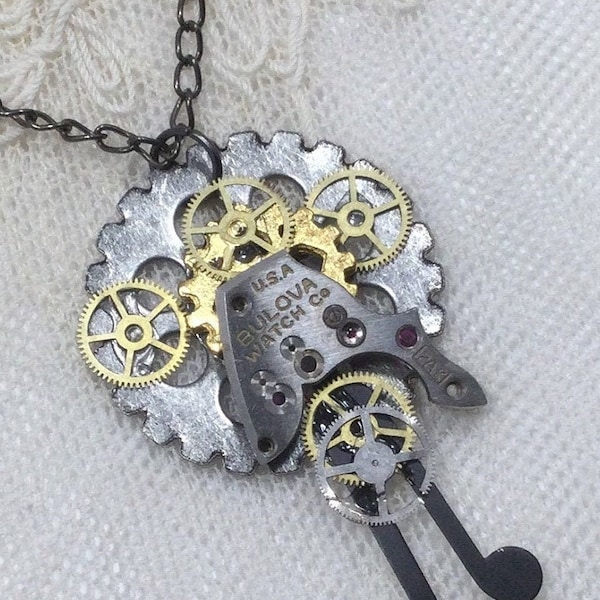 Steampunk Necklace/ Gears/ Cogs/ Steampunk Necklace/Jewelry/ Steam punk/ Steampunk Jewelry/ Necklace