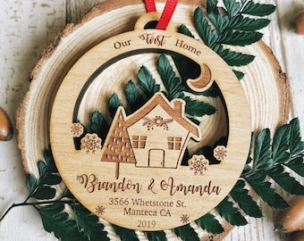 Personalized Our First Home Ornament  / 2023 New House Ornament / First Christmas In Our New Home / New Home Gifts / New Home Keepsake