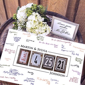 Rustic Wedding Guest Book Alternative Custom Classic Guest Book Rustic Guest Book Wedding Guestbook Alternative Wedding Guest Book image 4