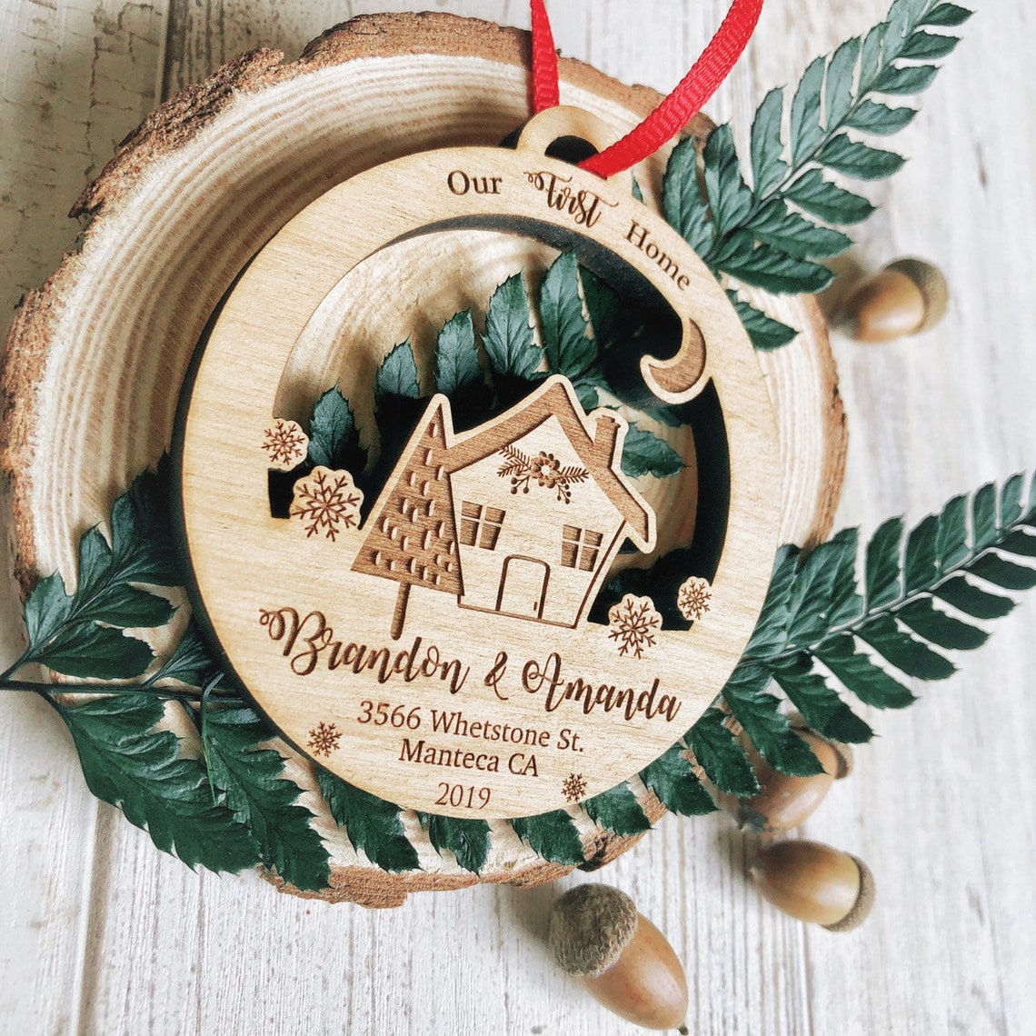 Personalized Our First Home Ornament / 2021 New House Ornament - Etsy