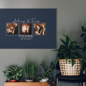 Guest Book For Wedding With Picture Custom Photo Wedding Guest Book Sign Rustic Wedding Guest Book Alternative Guest Book On Canvas image 5