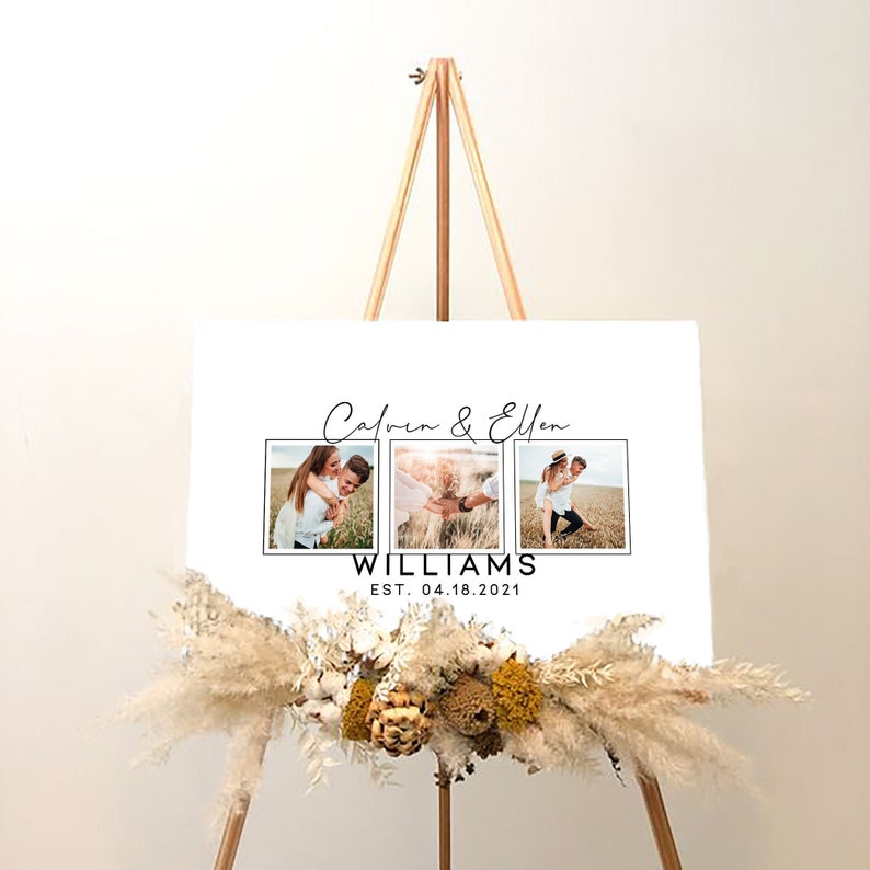 Guest Book For Wedding With Picture Custom Photo Wedding Guest Book Sign Rustic Wedding Guest Book Alternative Guest Book On Canvas image 1