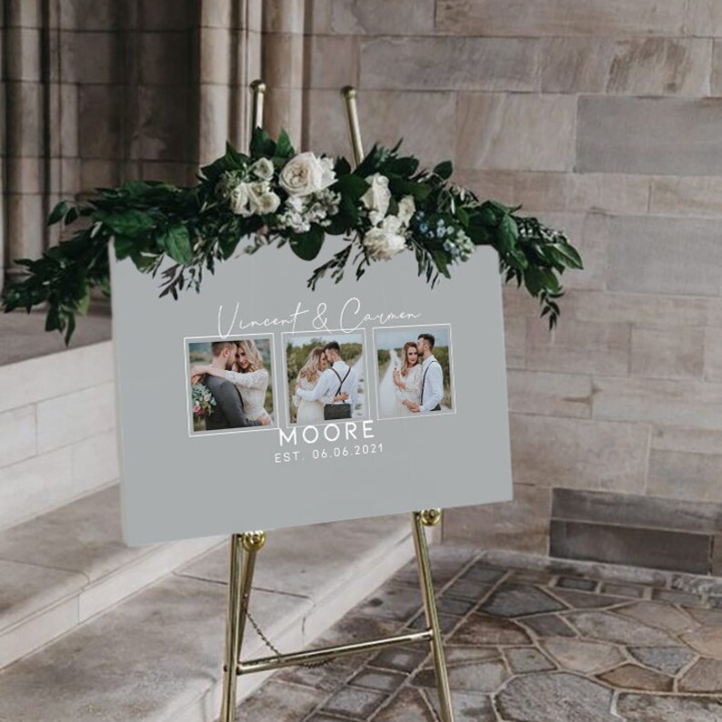 Guest Book For Wedding With Picture Custom Photo Wedding Guest Book Sign Rustic Wedding Guest Book Alternative Guest Book On Canvas image 3