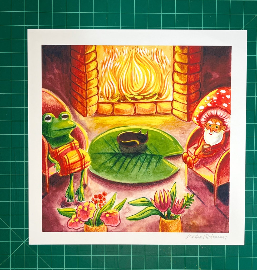 Gnome and Toad Art Print - Etsy