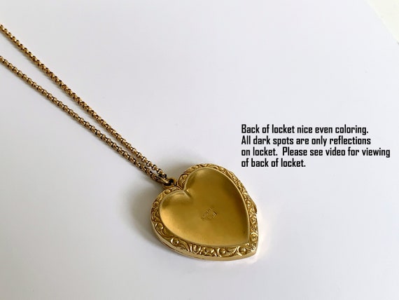 Mother's Day Gift, Antique 9CT SOLID GOLD Heart L… - image 4