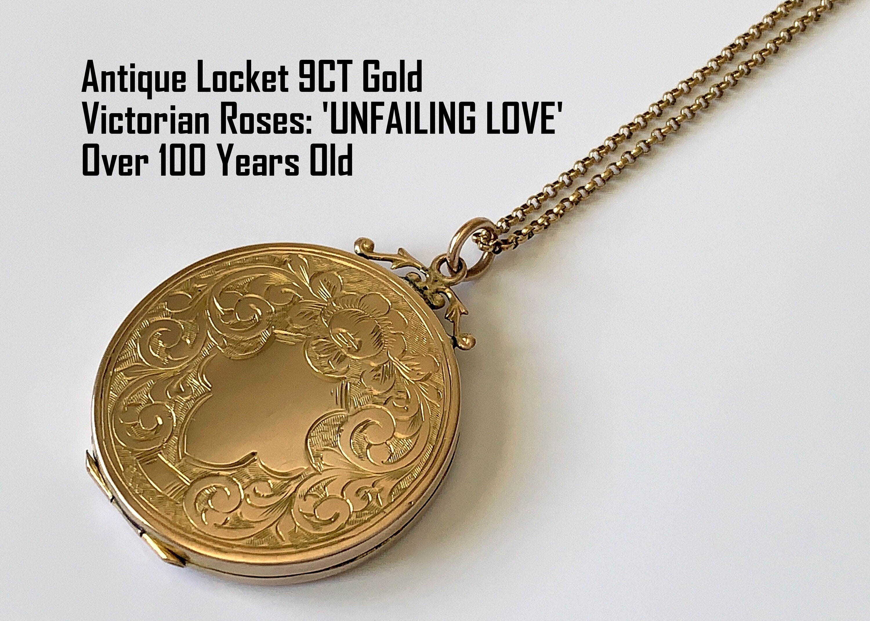 Large Antique Gold Locket Victorian 