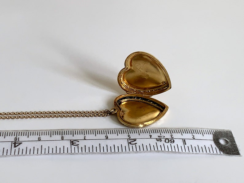 Antique 9CT SOLID GOLD Locket Necklace Edwardian Heart Etsy