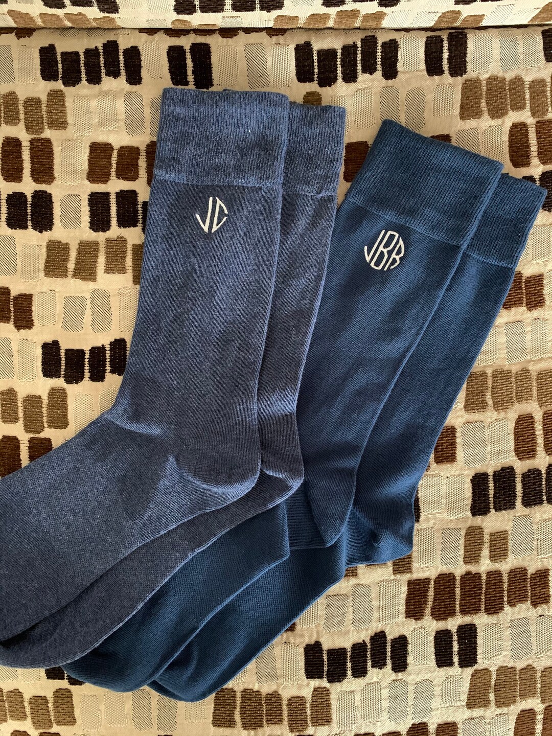 Men's Custom Embroidered Dress Socks Etsy