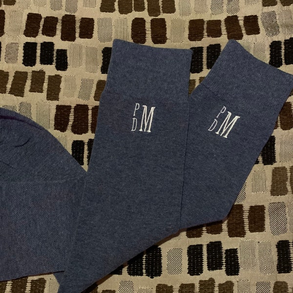 Men's Custom Embroidered Dress Socks