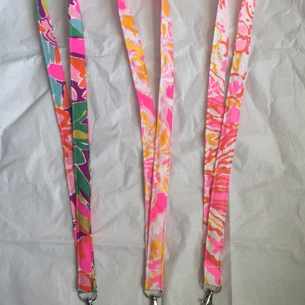 SALE Lanyard Made with Lilly Pulitzer Fabric