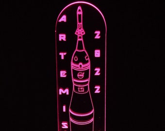 Artemis Moon Rocket Night Light- 16" tall