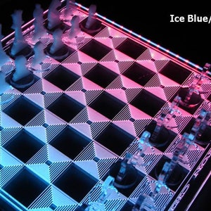 PHOTON CHESS - LED Glowing Chessboard - 13&quot; x 13&quot;- Dual Color-&quot;Neon&quot; Chess Board-On sale until October 1st !
