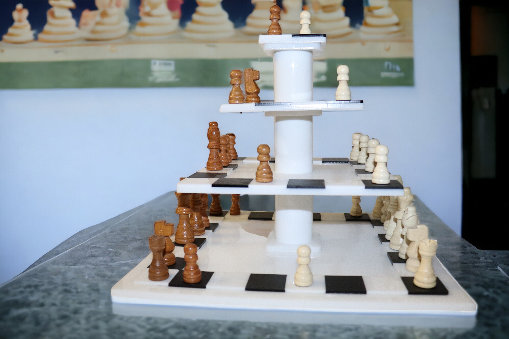 Zx4 Chessboard-4 Level Chessboard is Played Exactly Like