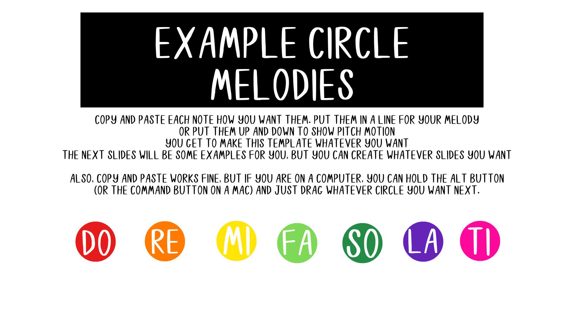 Note Template for Elementary Music Classroom Presentations - Solfege ...