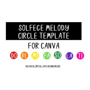 Note Template for Elementary Music Classroom Presentations - Solfege & More - Editable Canva Slides