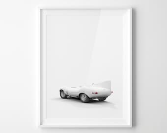 Jaguar D-Type Rear - Stamped - Unframed