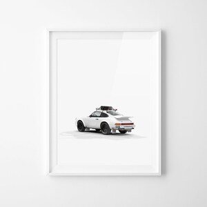Porsche 911 Rear 3/4 - Stamped - Unframed