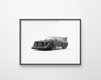 Brutal Beasts: Audi S1 E2 Front 3/4 - Stamped - Unframed