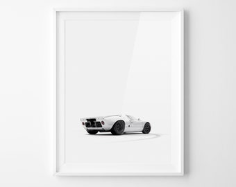 GT40 Rear - Stamped - Unframed