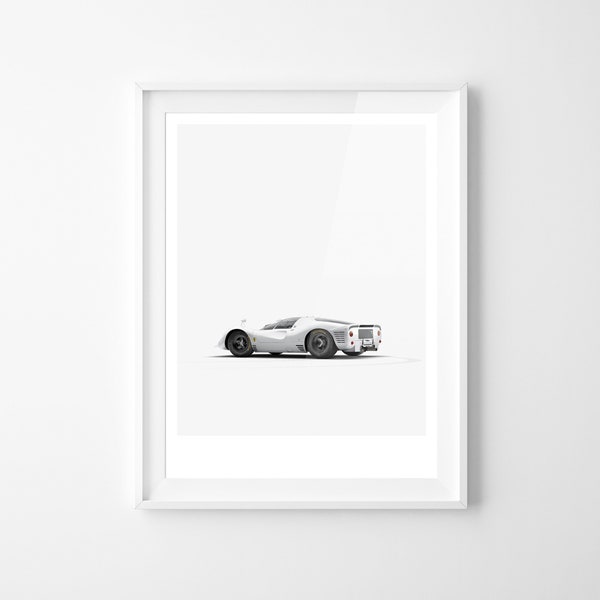 Ferrari 330 P4 Rear - Stamped - Unframed