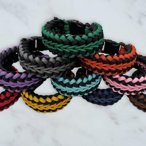 Sanctified with Endless Falls Paracord Bracelet - Base color + Black.