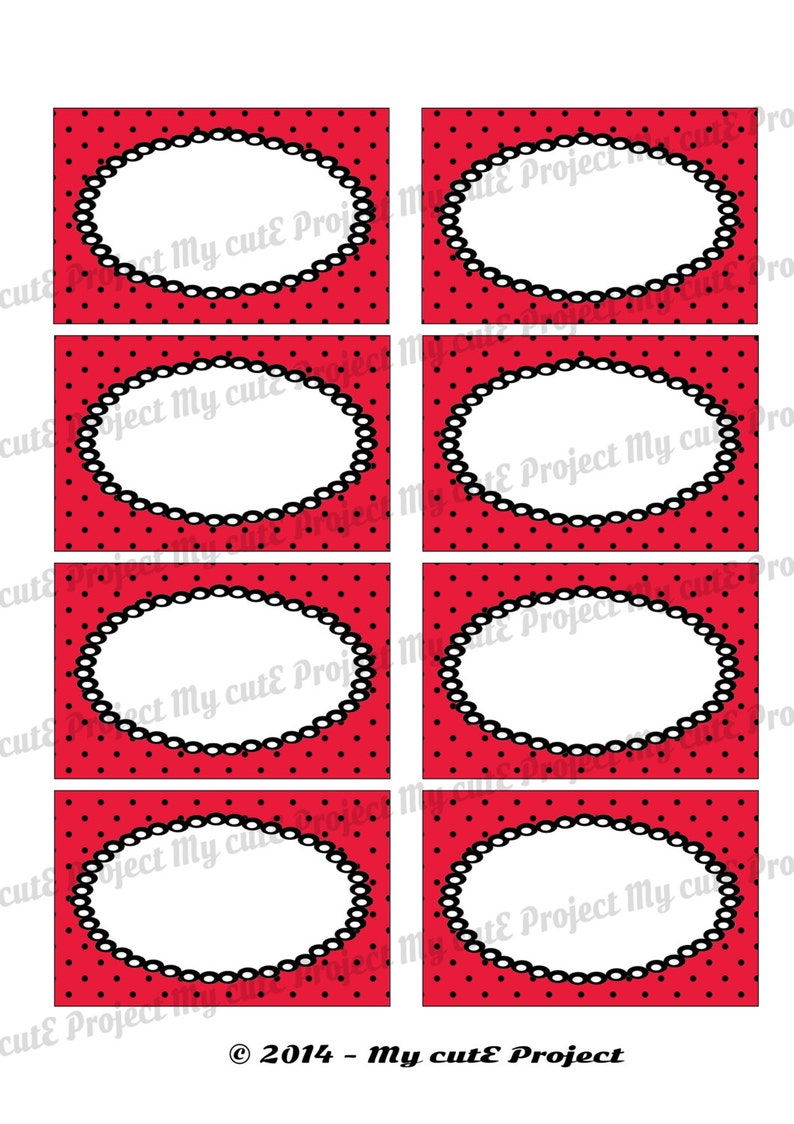 12 GIFT LABELS Printable Polka Dots Instant Download 3 - Etsy