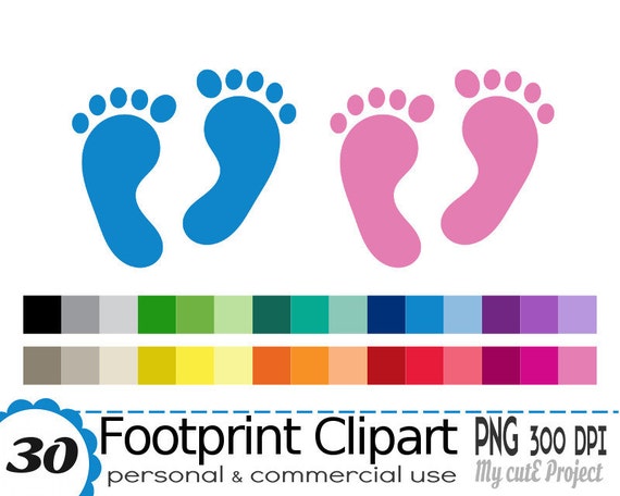 Empreinte Pieds Clipart Empreinte Design Graphique Etsy Canada
