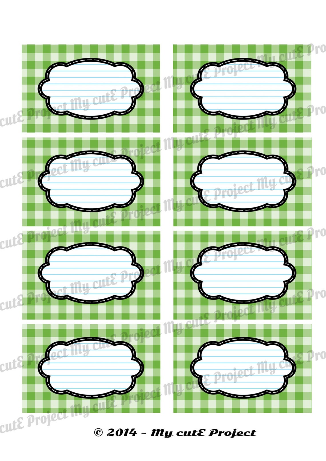 12 GIFT LABELS Printable GINGHAM Instant Download 3 | Etsy