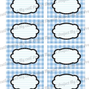12 GIFT LABELS Printable GINGHAM Instant Download 3 | Etsy