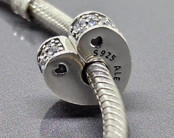 PANDORA スパークリングアークスオブラブ ハートクリップ クリアCZ