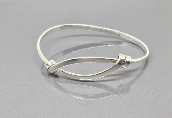 Vintage Interlocking Knot Cuff Bangle Knotted Ban… - image 1
