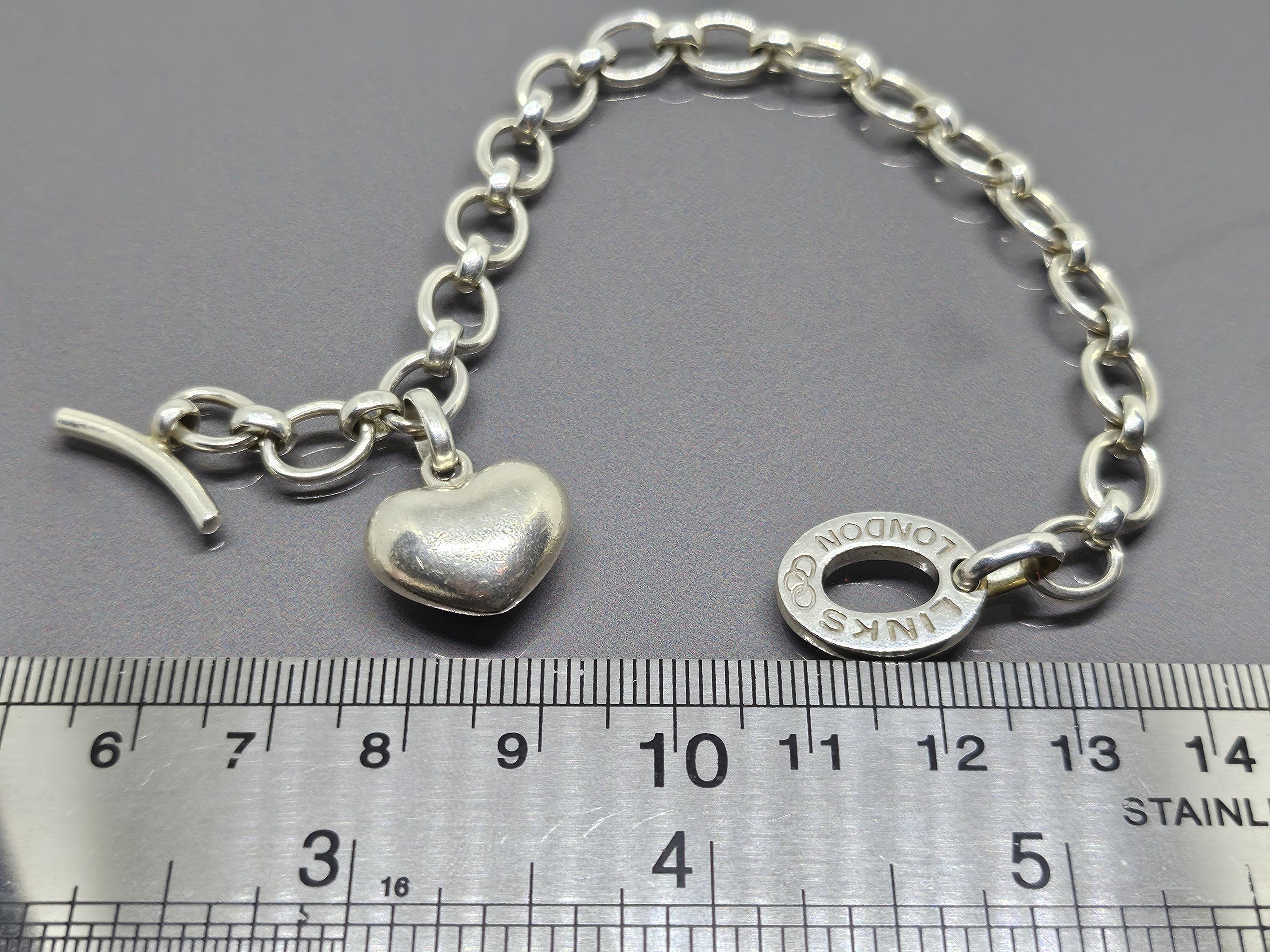 リンクス オブ ロンドン クラシック Tバーブレスレット パフハート