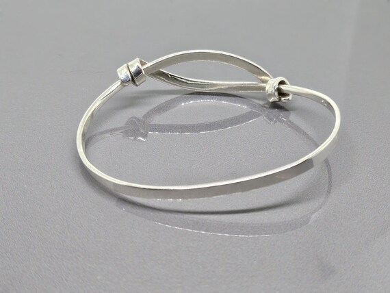 Vintage Interlocking Knot Cuff Bangle Knotted Ban… - image 4