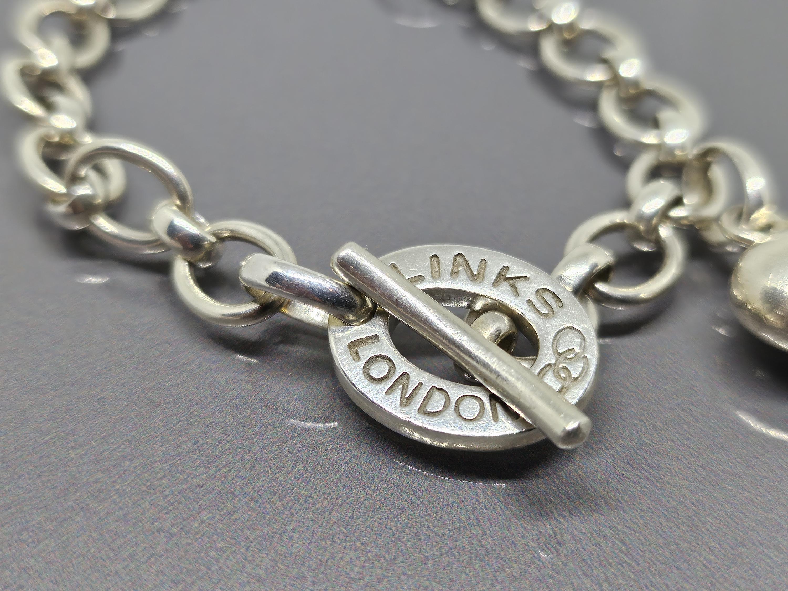 リンクス オブ ロンドン クラシック Tバーブレスレット パフハート