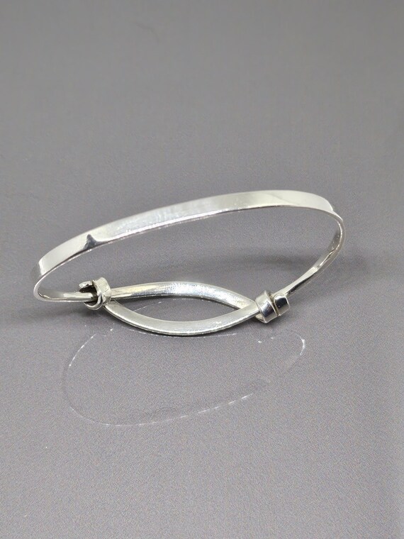 Vintage Interlocking Knot Cuff Bangle Knotted Ban… - image 3