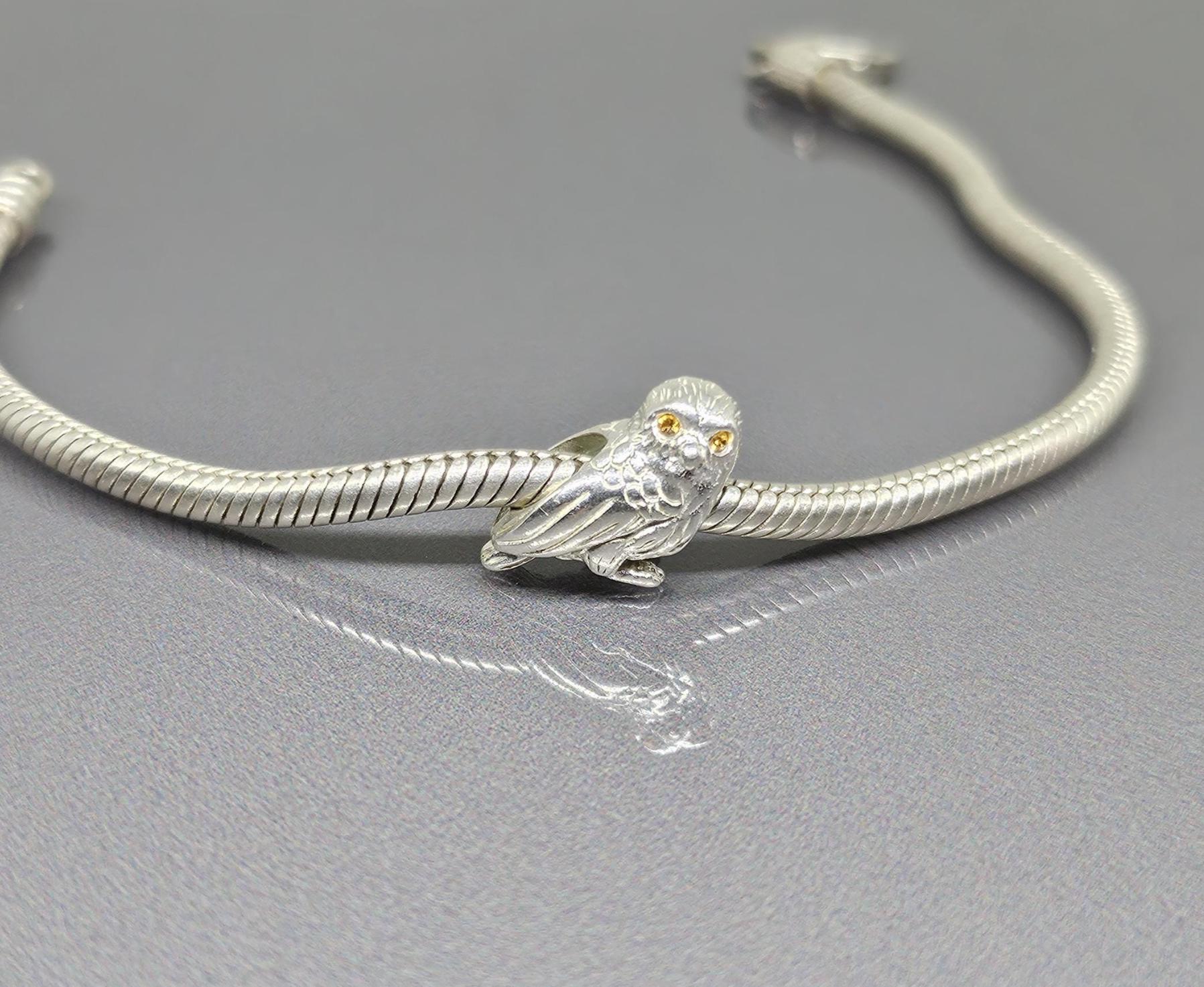CHAMILIA Harry Potter Hedwig Owl Charm Chamilia Harry Potter Collection Charm 925 Sterling Silver SN
