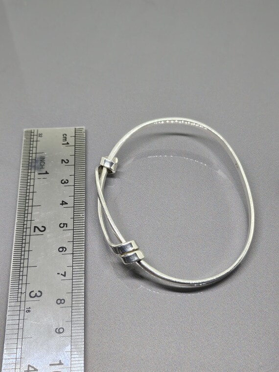 Vintage Interlocking Knot Cuff Bangle Knotted Ban… - image 7