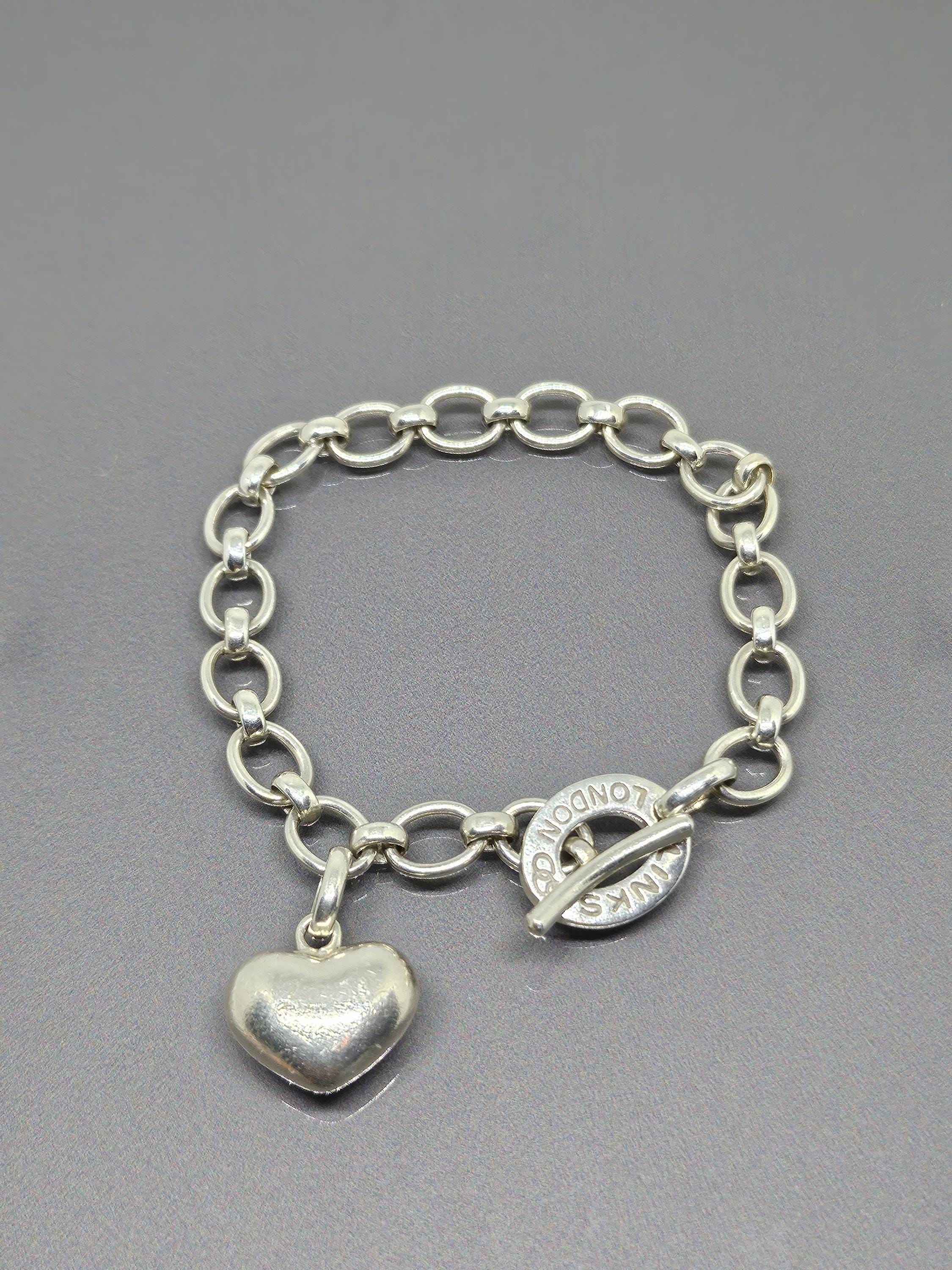 リンクス オブ ロンドン クラシック Tバーブレスレット パフハート