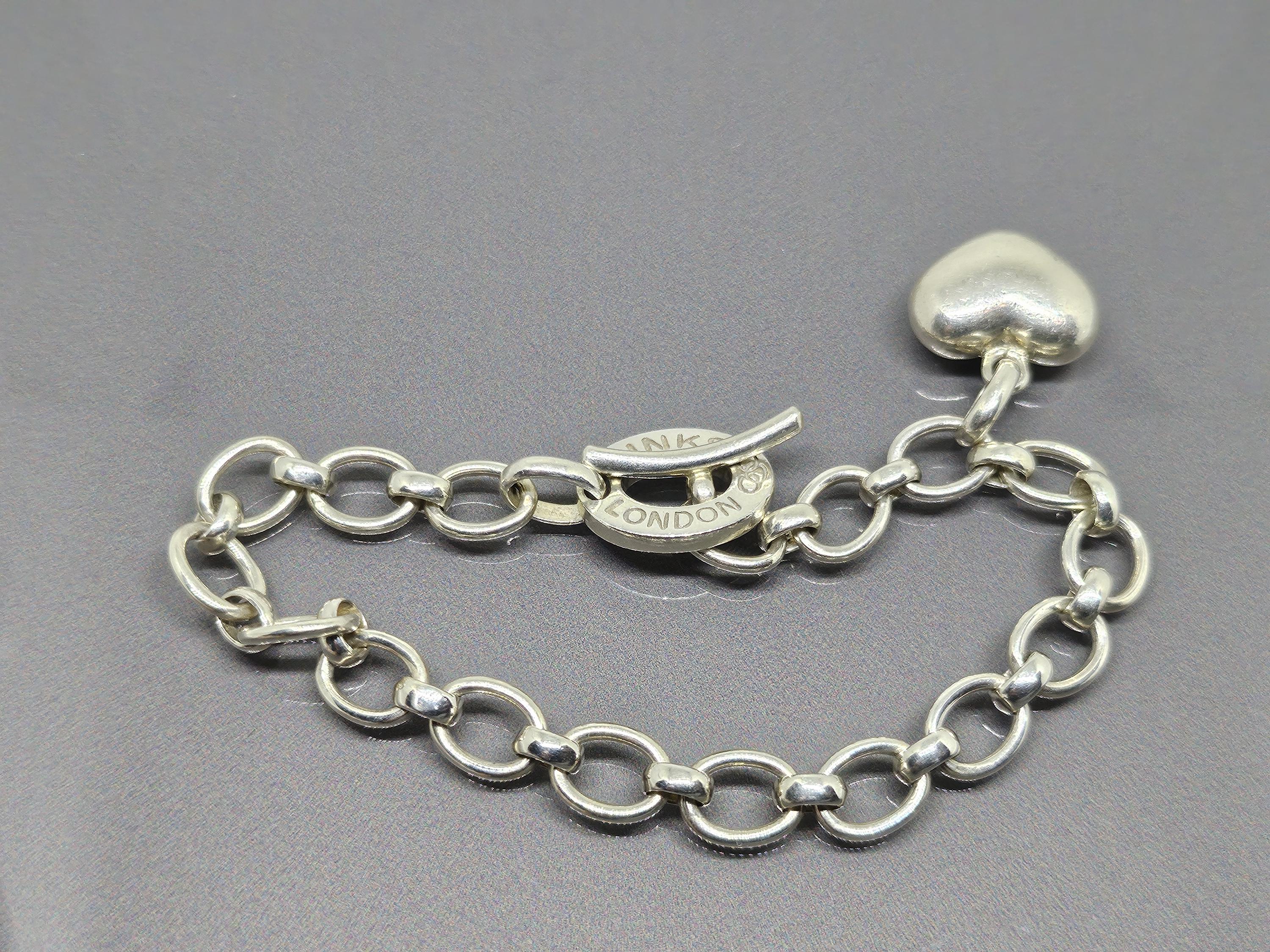 リンクス オブ ロンドン クラシック Tバーブレスレット パフハート