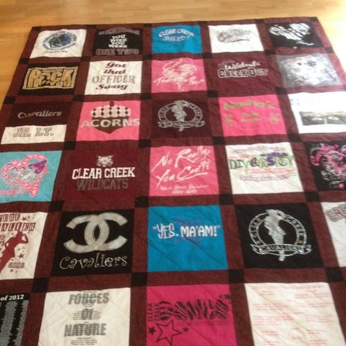 Custom Tshirt Quilts Etsy