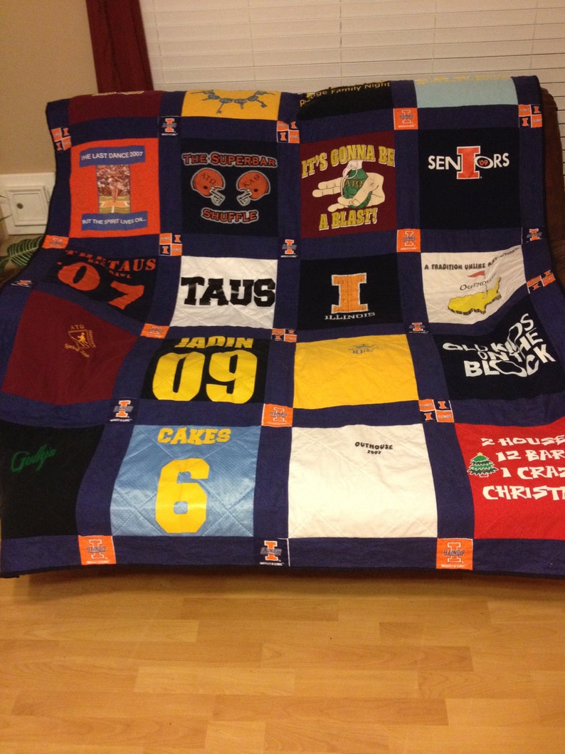 Custom Tshirt Quilts Etsy